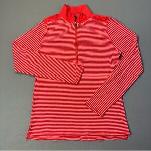 Ralph Lauren Red and White Striped Pullover
